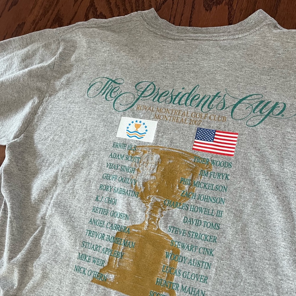 NOT FOR SALE * Vintage Presidents Cup 2007 Golf PGA Graphic Champion T-Shirt